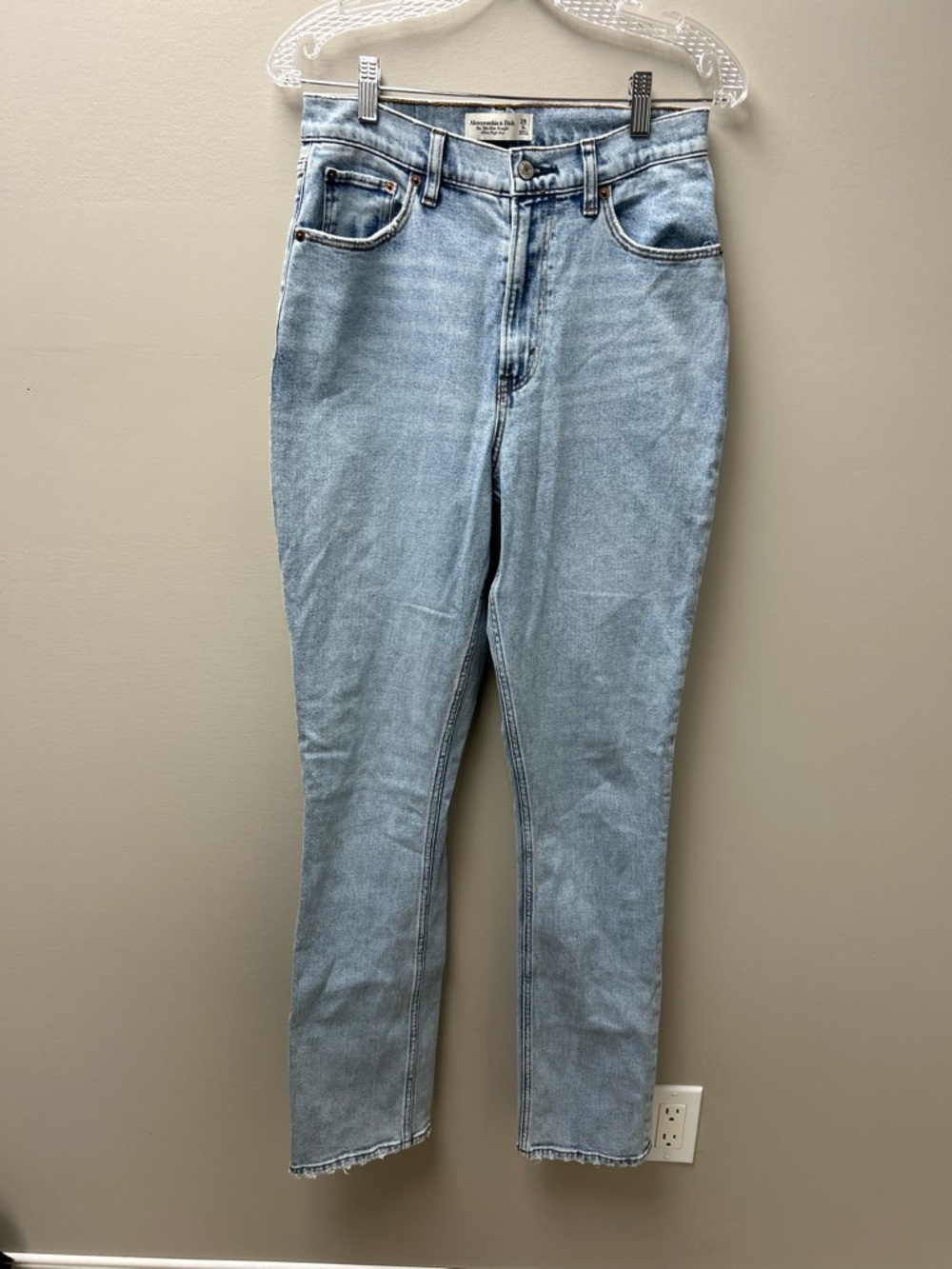 Abercrombie & Fitch The 90s Slim Straight Ultra‎ High Rise Curve Love Jeans